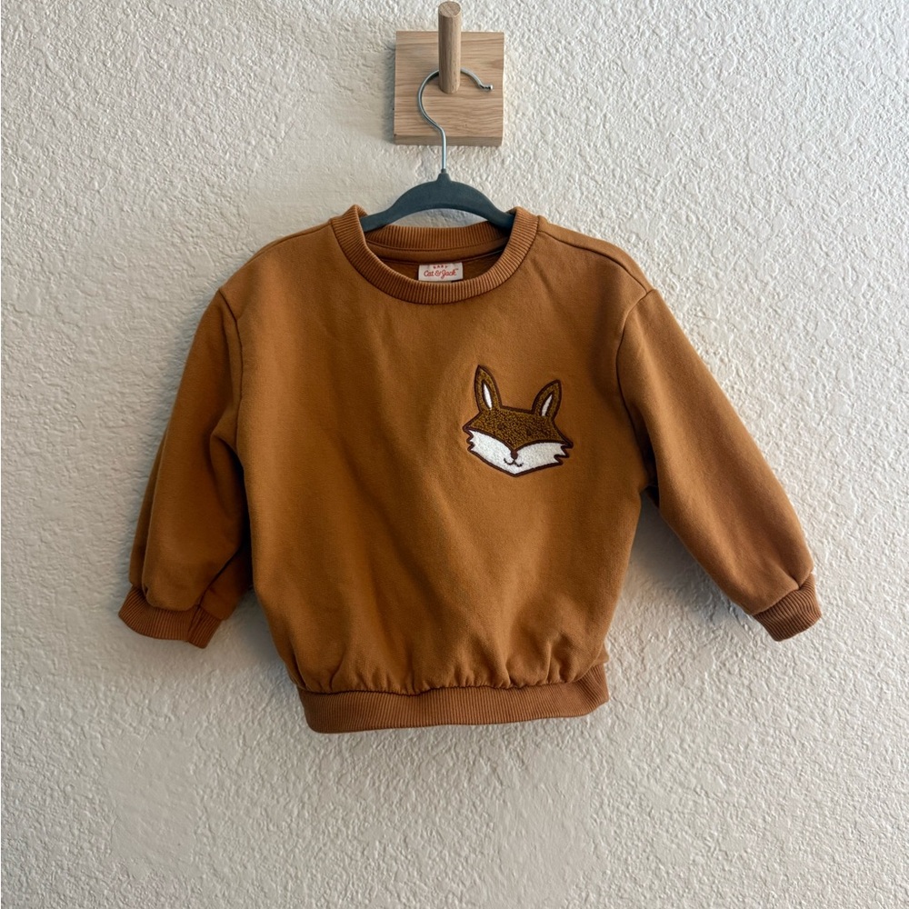 Cat & Jack Brown Kids Sweatshirt and pants with Fox Design
